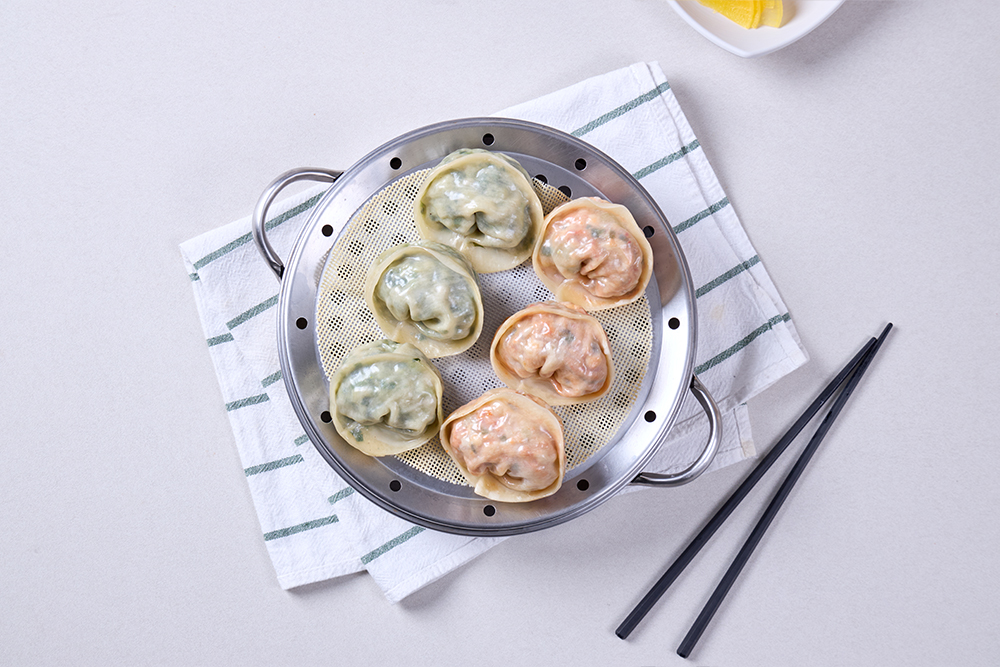 반반만두(고기반+김치반)